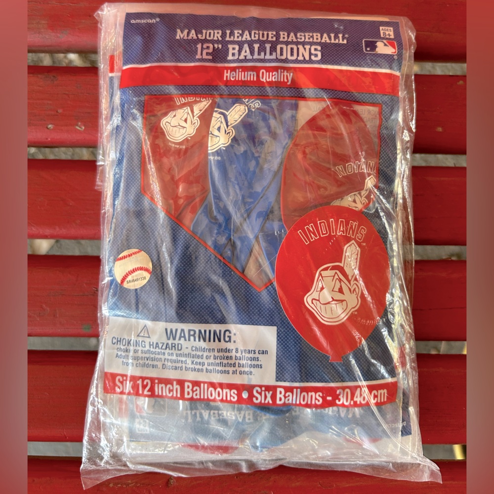 MLB “12 Cleveland, Indian Chiefs Balloons 🎈Set of 12 pk with 6 Graphic balloons